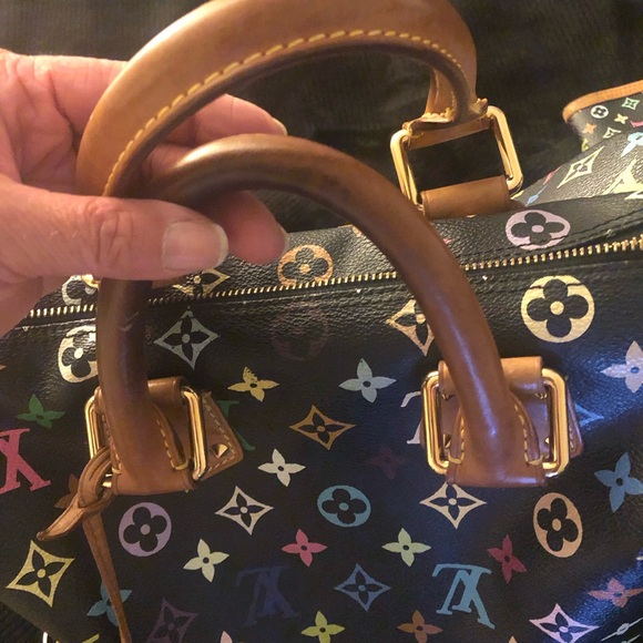 Louis Vuitton multiple color handbag with matching wallet - Picture 8 of 16